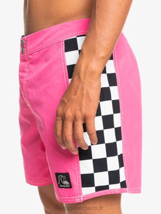 Hommes Quiksilver short de bain original arch 16 D6PT1781 rose choquant