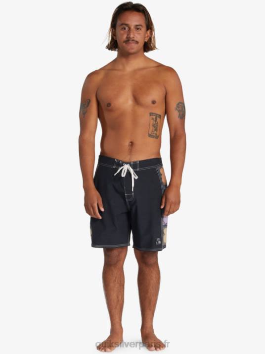Hommes Quiksilver short de bain original arch 18 D6PT1737 noir