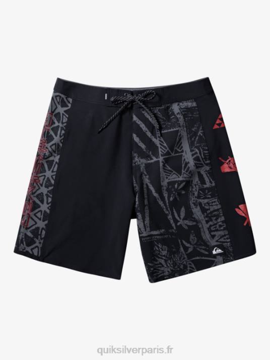 Hommes Quiksilver short de bain surfsilk arch hawaii 19 D6PT637 noir