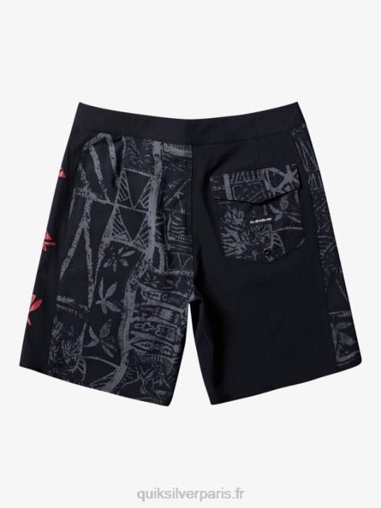 Hommes Quiksilver short de bain surfsilk arch hawaii 19 D6PT637 noir