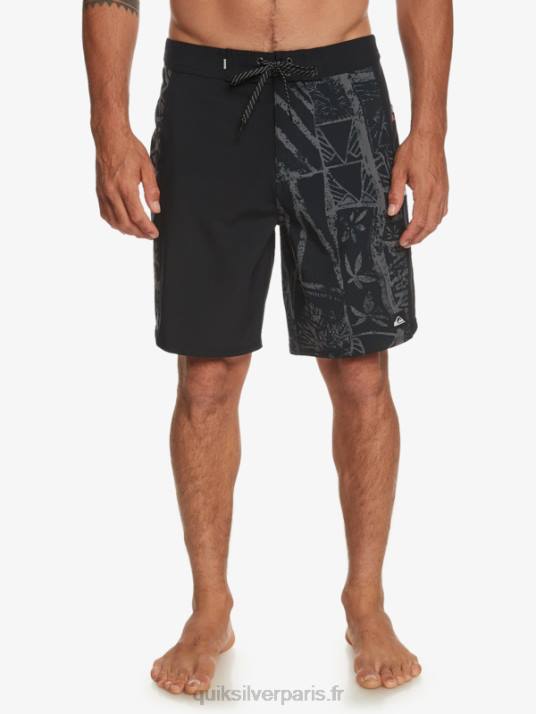 Hommes Quiksilver short de bain surfsilk arch hawaii 19 D6PT637 noir