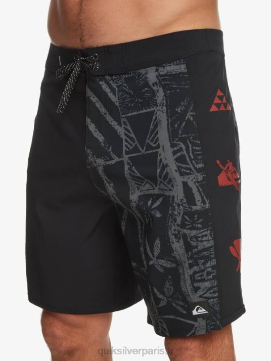 Hommes Quiksilver short de bain surfsilk arch hawaii 19 D6PT637 noir