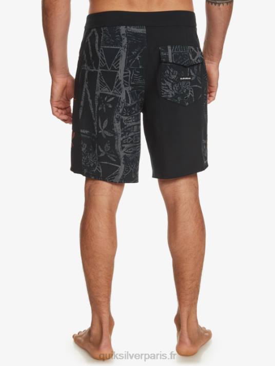 Hommes Quiksilver short de bain surfsilk arch hawaii 19 D6PT637 noir
