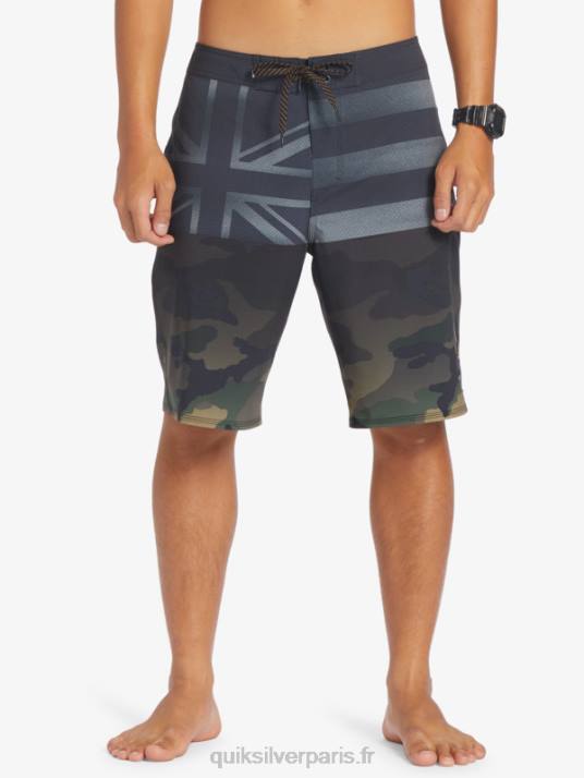 Hommes Quiksilver short de bain surfsilk hawaii pride 20 D6PT181 noir