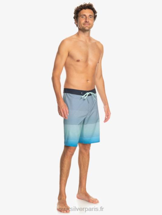 Hommes Quiksilver short de bain surfsilk massive 20 D6PT336 tuba bleu