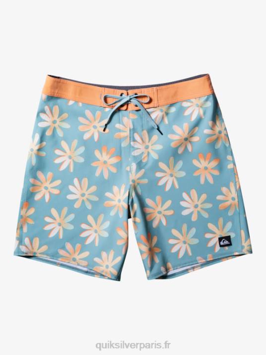 Hommes Quiksilver short de bain surfsilk qs 69 18 D6PT240 camée bleu