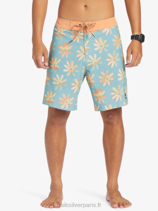 Hommes Quiksilver short de bain surfsilk qs 69 18 D6PT240 camée bleu