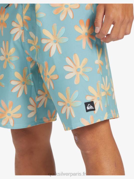Hommes Quiksilver short de bain surfsilk qs 69 18 D6PT240 camée bleu