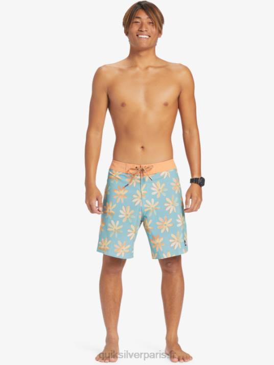 Hommes Quiksilver short de bain surfsilk qs 69 18 D6PT240 camée bleu