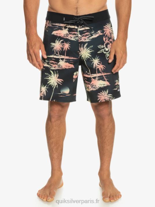 Hommes Quiksilver short de bain surfsilk qs 69 18 D6PT243 noir