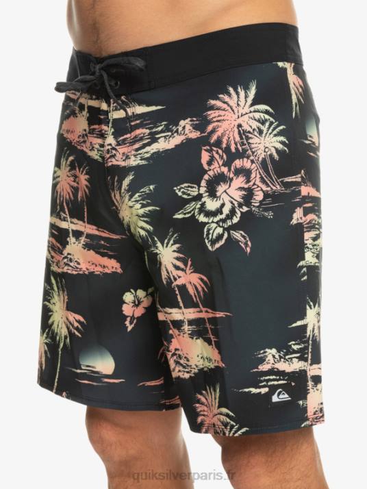 Hommes Quiksilver short de bain surfsilk qs 69 18 D6PT243 noir