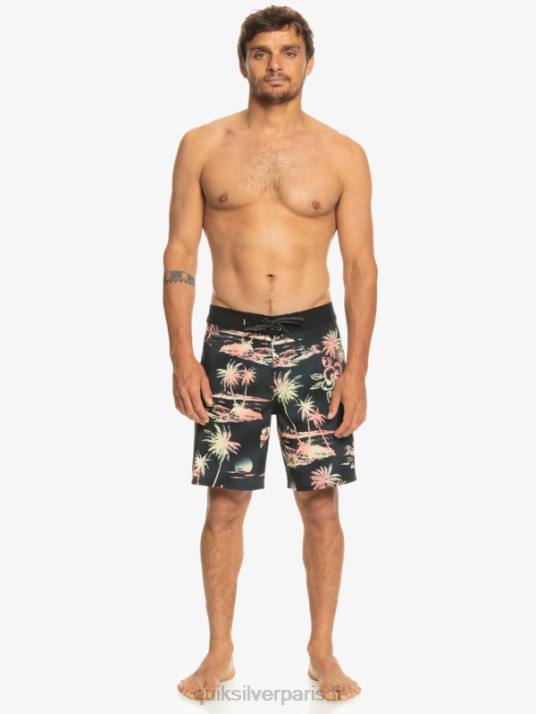 Hommes Quiksilver short de bain surfsilk qs 69 18 D6PT243 noir