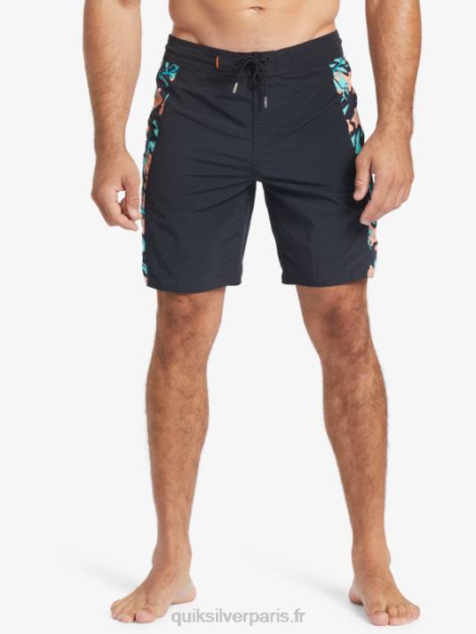 Hommes Quiksilver short de bain waterman cliffside solid 19 D6PT415 noir