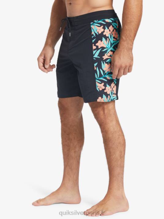Hommes Quiksilver short de bain waterman cliffside solid 19 D6PT415 noir