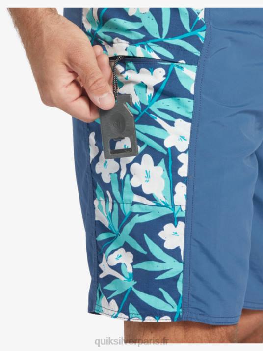 Hommes Quiksilver short de bain waterman cliffside solid 19 D6PT416 enseigne bleue