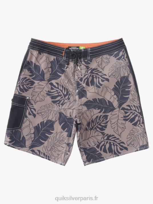 Hommes Quiksilver short de bain waterman à imprimé rétro 2 19 D6PT848 retour noir