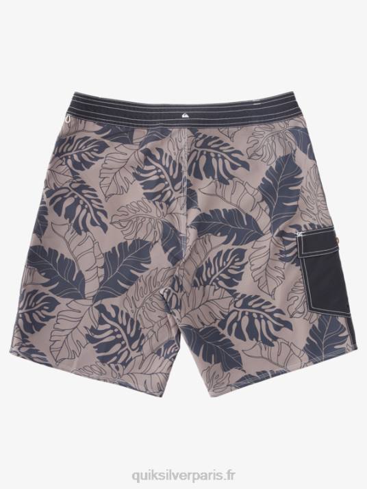Hommes Quiksilver short de bain waterman à imprimé rétro 2 19 D6PT848 retour noir