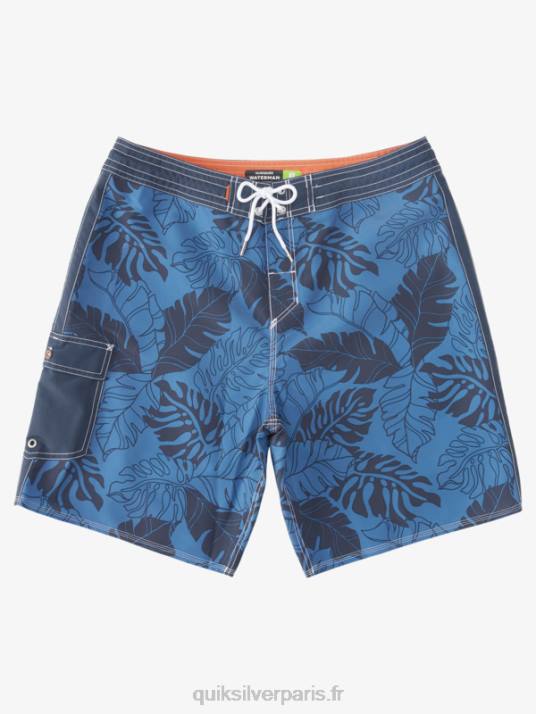 Hommes Quiksilver short de bain waterman à imprimé rétro 2 19 D6PT849 enseigne bleu retour