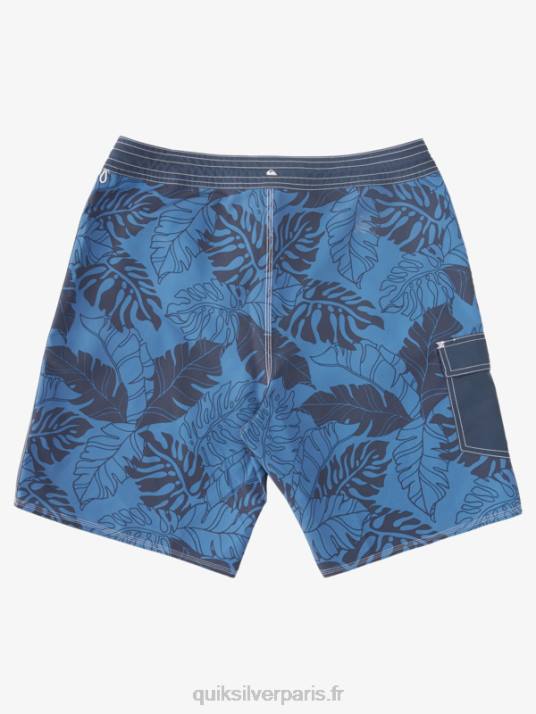 Hommes Quiksilver short de bain waterman à imprimé rétro 2 19 D6PT849 enseigne bleu retour