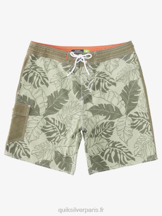 Hommes Quiksilver short de bain waterman à imprimé rétro 2 19 D6PT850 retour de thé