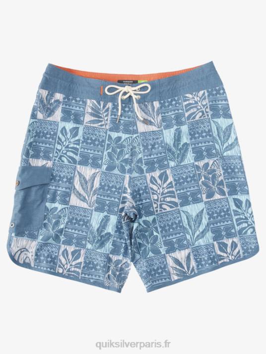 Hommes Quiksilver short de bain waterman leaf boxes scallop 20 D6PT1298 enseigne feuilles bleues bs