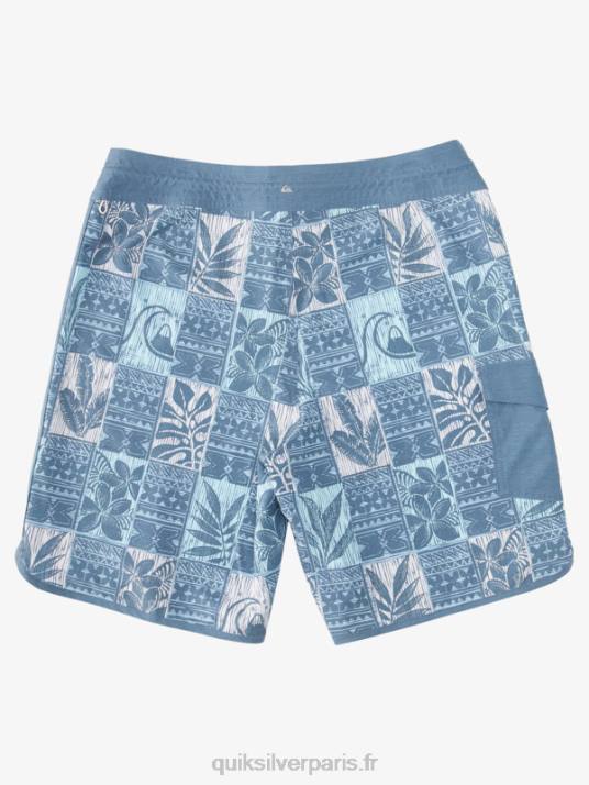Hommes Quiksilver short de bain waterman leaf boxes scallop 20 D6PT1298 enseigne feuilles bleues bs
