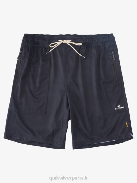 Hommes Quiksilver short de bain waterman scout zipper amphibian 20 D6PT1324 noir