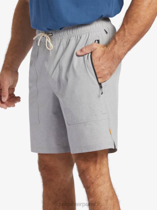 Hommes Quiksilver short de bain waterman scout zipper amphibian 20 D6PT1326 Peau de requin