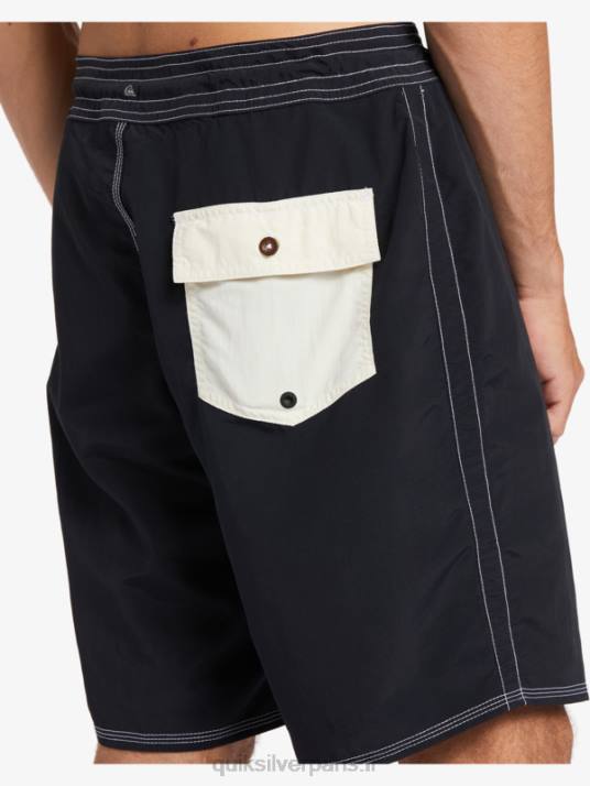 Hommes Quiksilver short de bain waterman throwback 19 D6PT1855 noir
