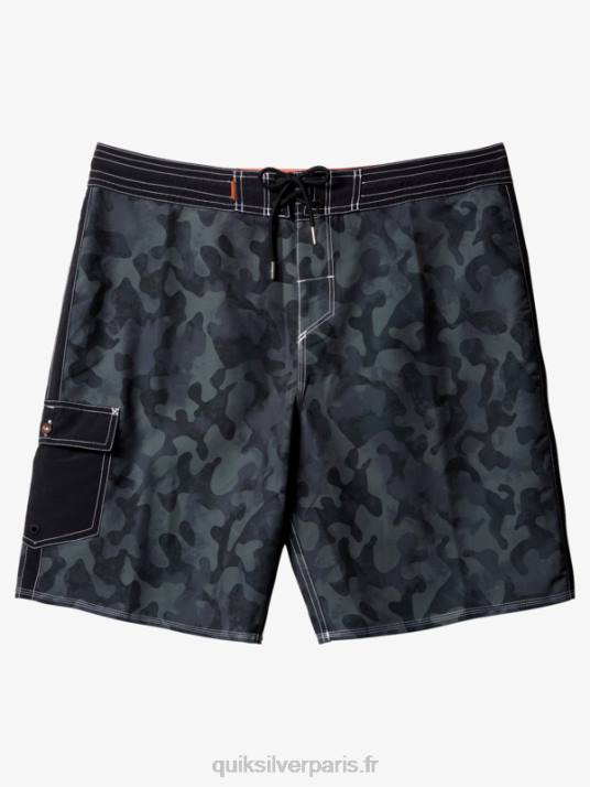 Hommes Quiksilver short de bain waterman throwback camo 19 D6PT535 fondu de retour noir