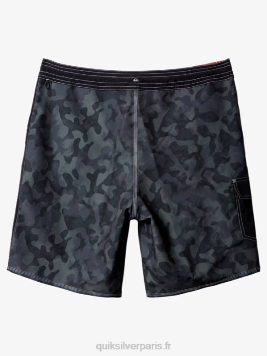 Hommes Quiksilver short de bain waterman throwback camo 19 D6PT535 fondu de retour noir