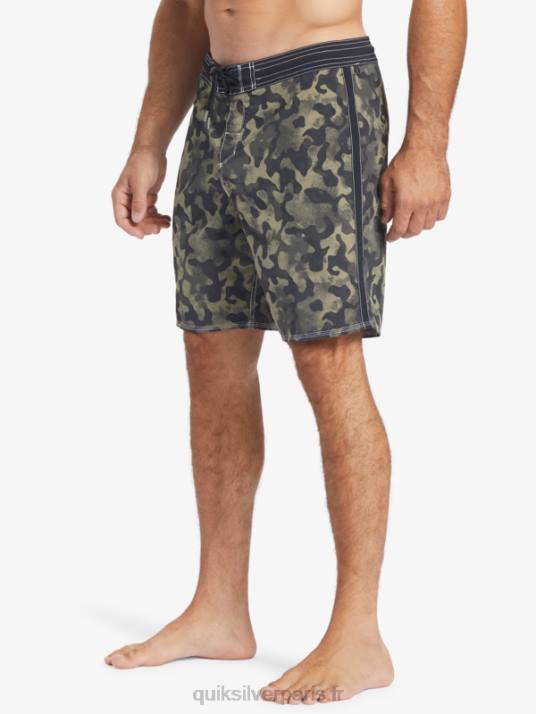 Hommes Quiksilver short de bain waterman throwback camo 19 D6PT535 fondu de retour noir