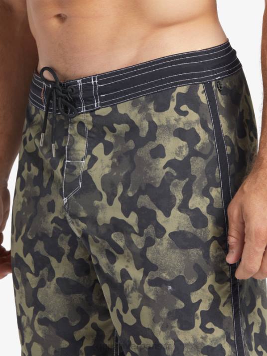 Hommes Quiksilver short de bain waterman throwback camo 19 D6PT535 fondu de retour noir