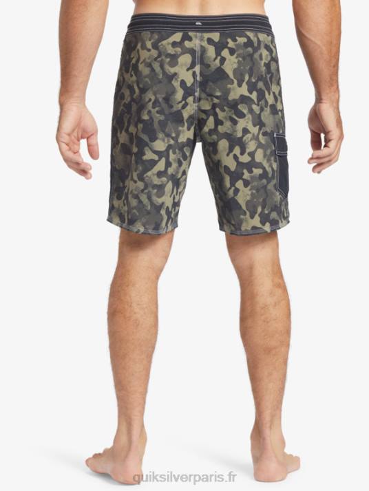 Hommes Quiksilver short de bain waterman throwback camo 19 D6PT535 fondu de retour noir