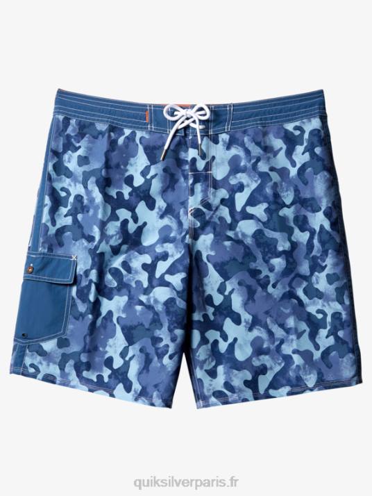 Hommes Quiksilver short de bain waterman throwback camo 19 D6PT536 enseigne bleu retour