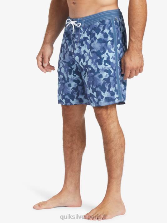Hommes Quiksilver short de bain waterman throwback camo 19 D6PT536 enseigne bleu retour