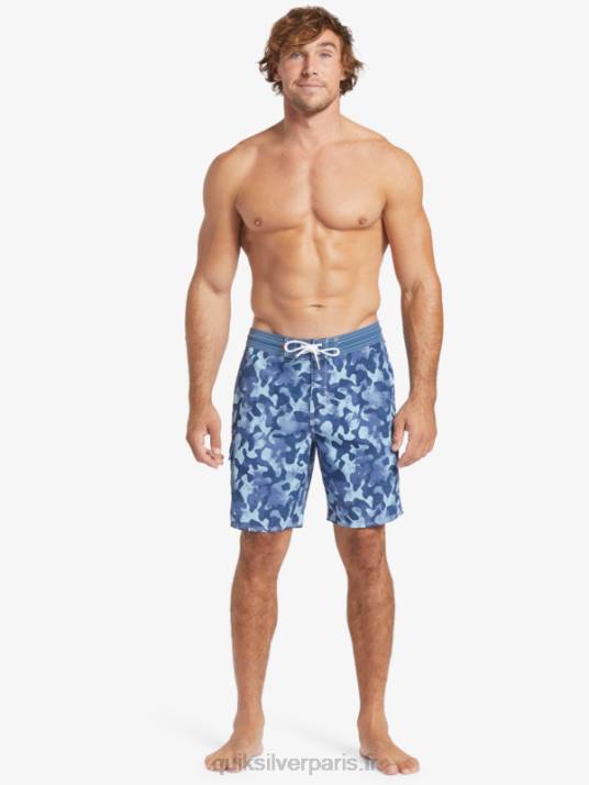 Hommes Quiksilver short de bain waterman throwback camo 19 D6PT536 enseigne bleu retour