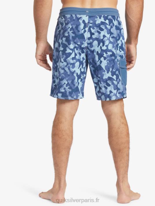 Hommes Quiksilver short de bain waterman throwback camo 19 D6PT536 enseigne bleu retour