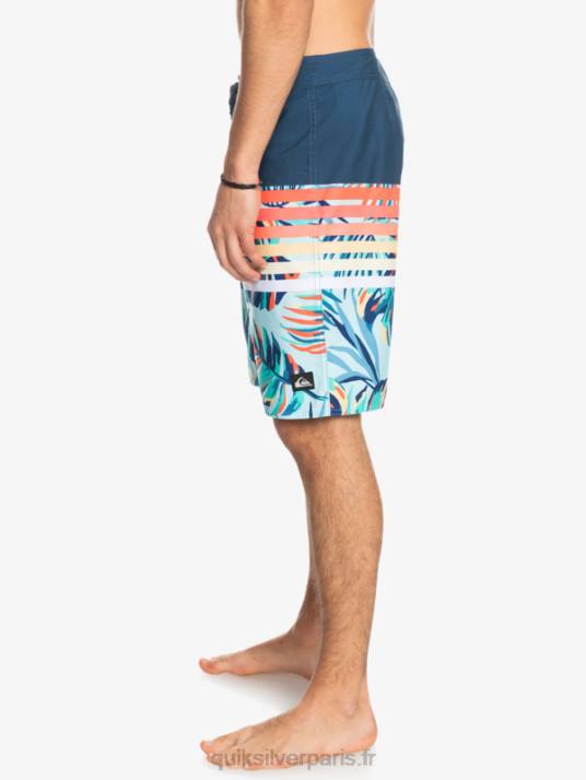 Hommes Quiksilver short de plage vision 20 daily swell D6PT1616 insigne bleu