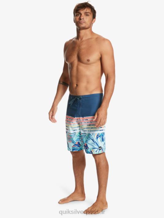 Hommes Quiksilver short de plage vision 20 daily swell D6PT1616 insigne bleu
