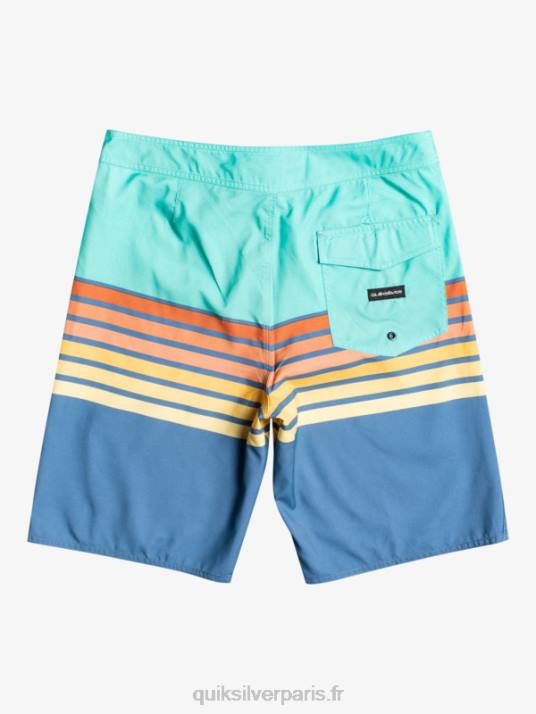 Hommes Quiksilver short de plage vision 20 daily swell D6PT1619 bleu piscine
