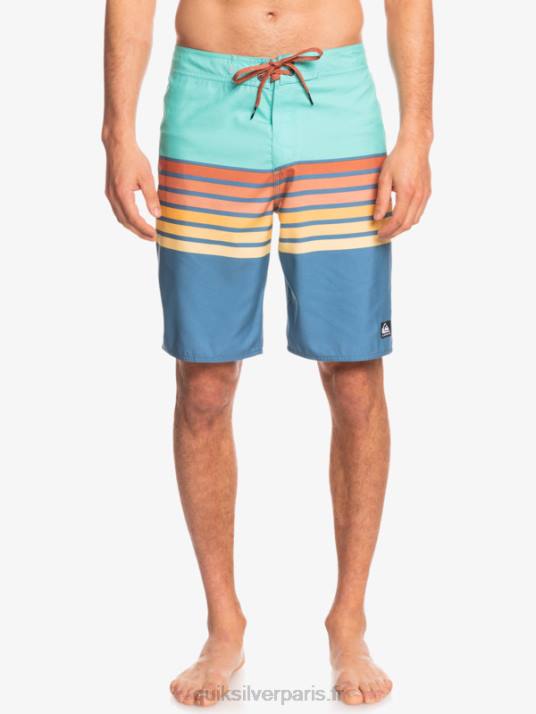 Hommes Quiksilver short de plage vision 20 daily swell D6PT1619 bleu piscine