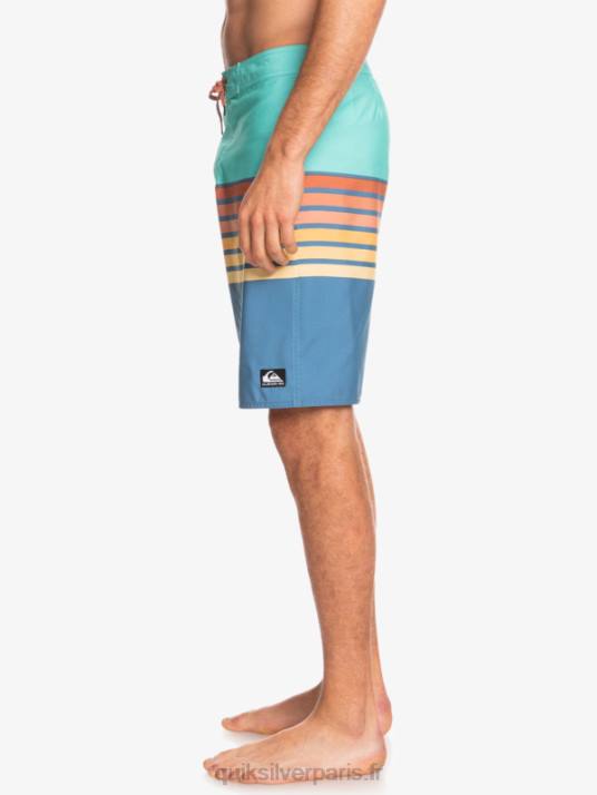 Hommes Quiksilver short de plage vision 20 daily swell D6PT1619 bleu piscine