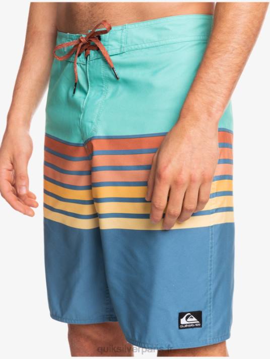 Hommes Quiksilver short de plage vision 20 daily swell D6PT1619 bleu piscine