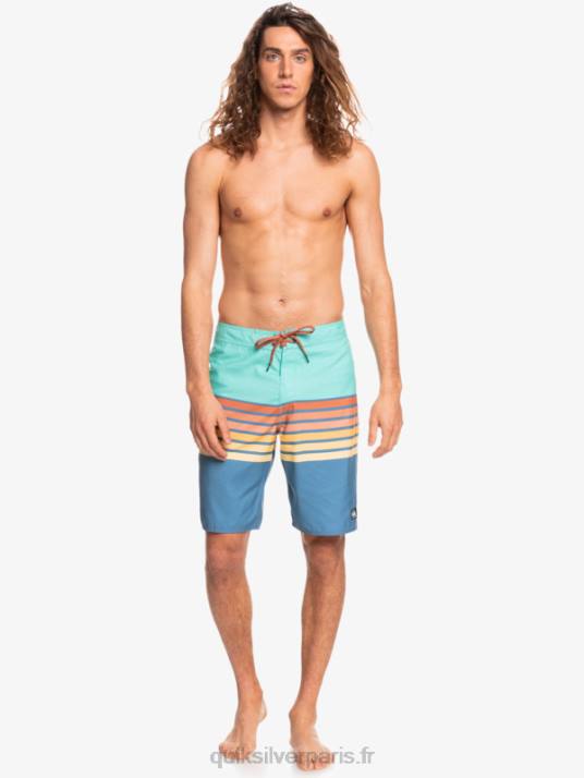 Hommes Quiksilver short de plage vision 20 daily swell D6PT1619 bleu piscine