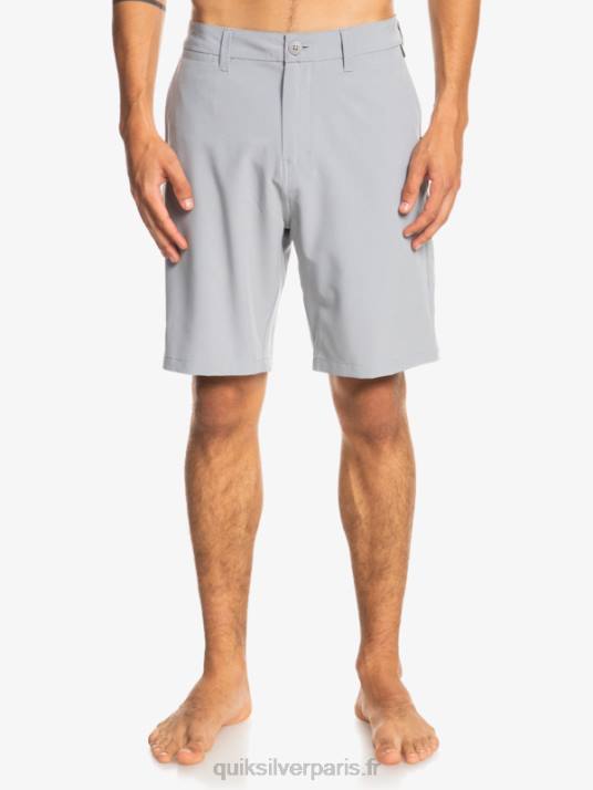 Hommes Quiksilver short hybride amphibian 20 d\'ocean union D6PT137 neige fondue