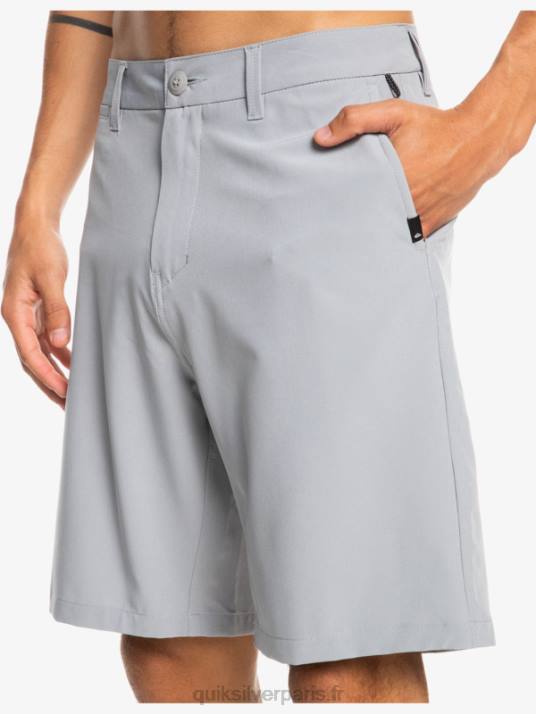 Hommes Quiksilver short hybride amphibian 20 d\'ocean union D6PT137 neige fondue