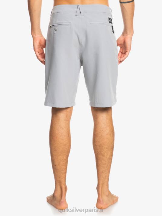 Hommes Quiksilver short hybride amphibian 20 d\'ocean union D6PT137 neige fondue