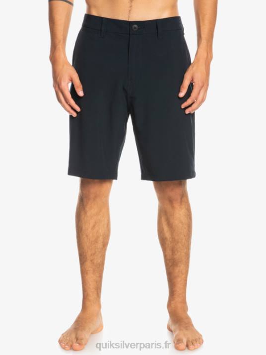 Hommes Quiksilver short hybride amphibian 20 d\'ocean union D6PT138 noir