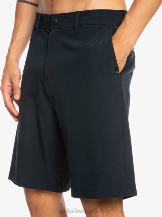 Hommes Quiksilver short hybride amphibian 20 d\'ocean union D6PT138 noir